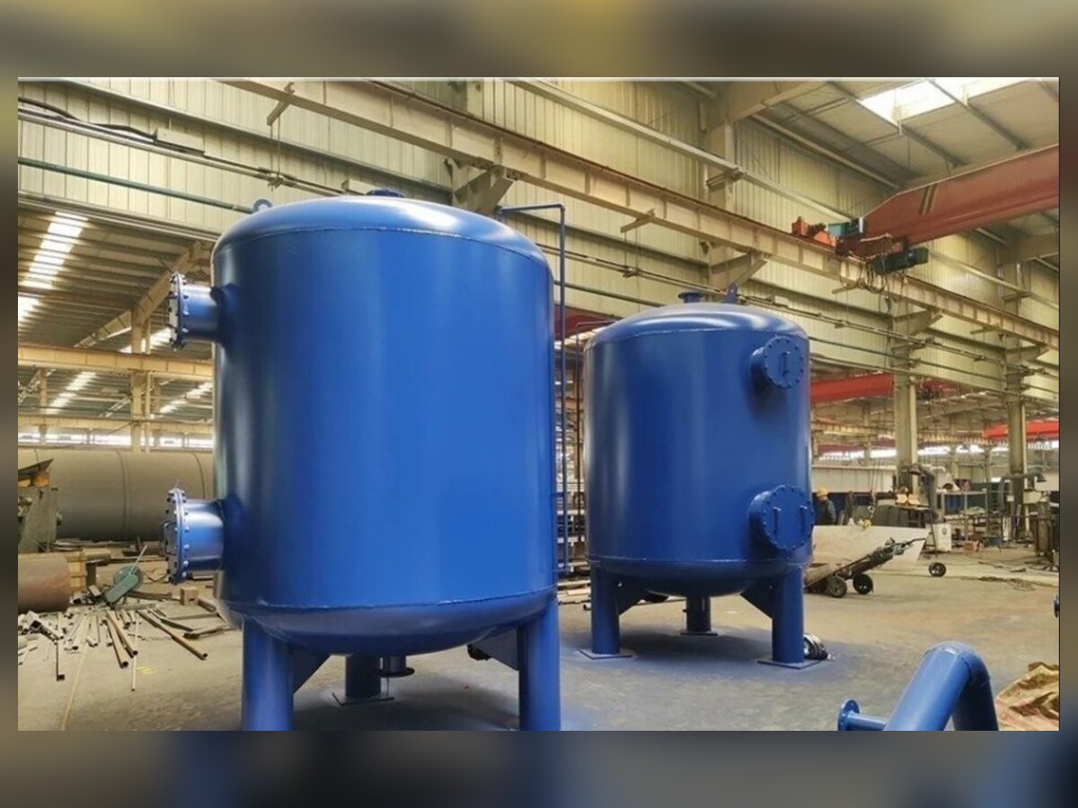 Activated carbon filter vessels in the yard ready for dispatch