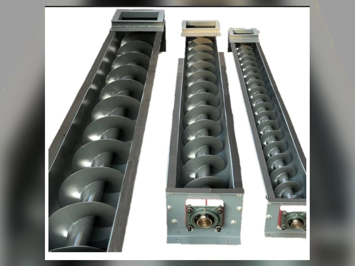 U-trough screw conveyors with geared motor drive ends